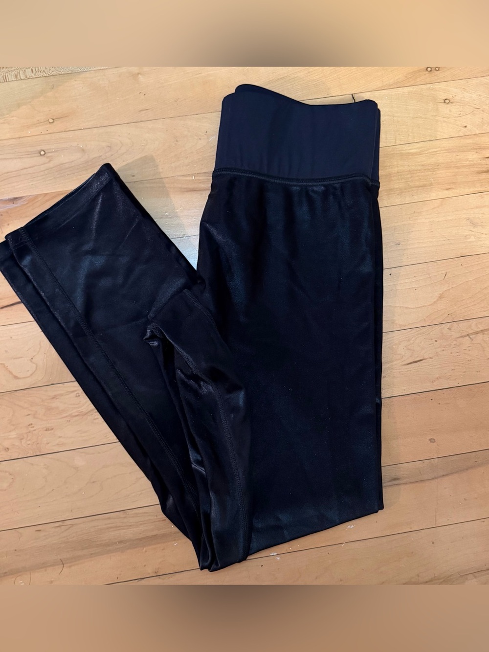 Noli Liquid Leggings in Black Gloss Size Small